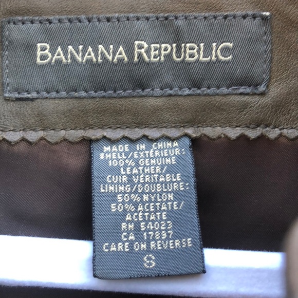 Banana Republic Brown Leather Moro Jacket - Picture 7 of 8